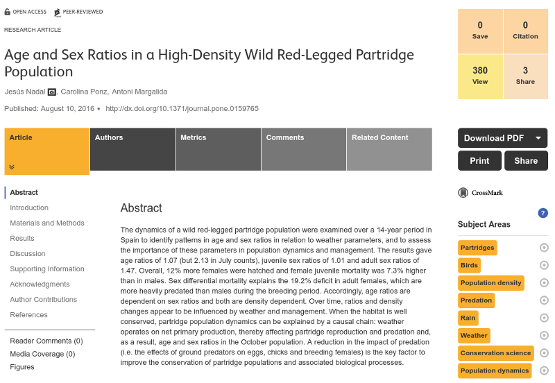 Article title and abstract from PLOS ONE.